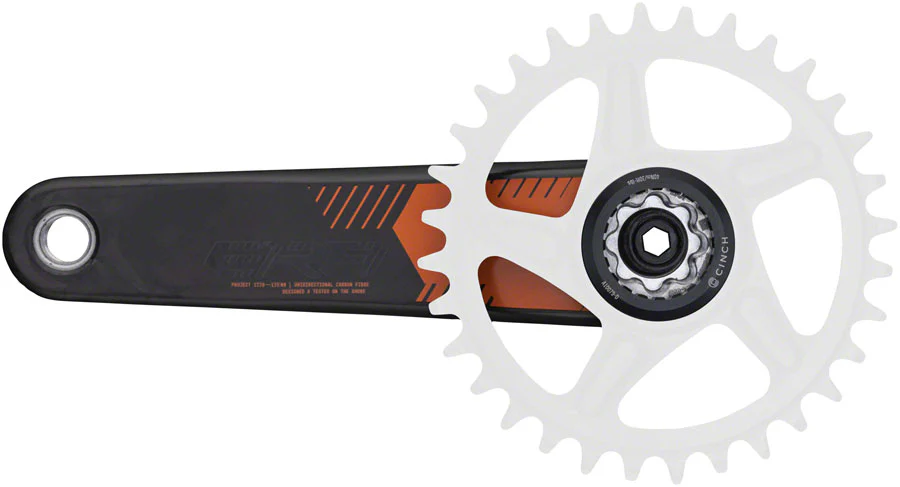 RaceFace Era Crankset - 160mm Direct Mount 136mm Spindle CINCH Interface Carbon Orange - Image 3