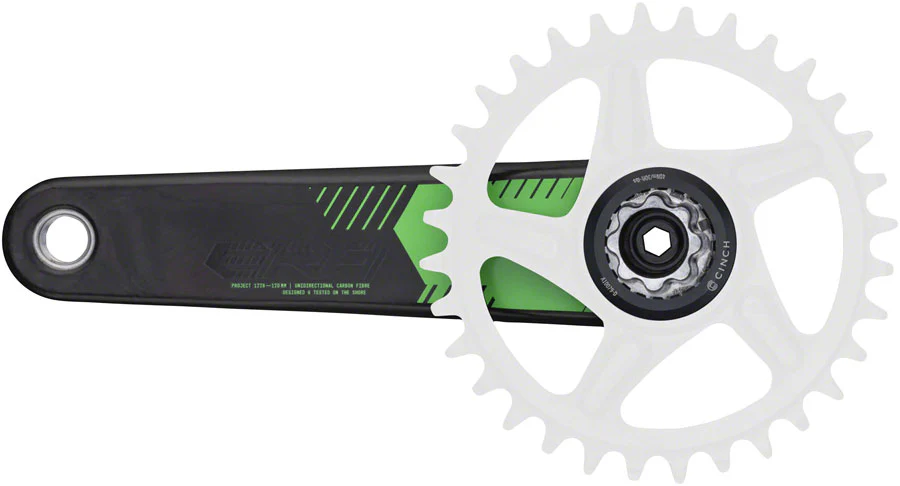 RaceFace ERA Crankset - 170mm Direct Mount 136mm Spindle CINCH Interface Carbon Green - Image 3