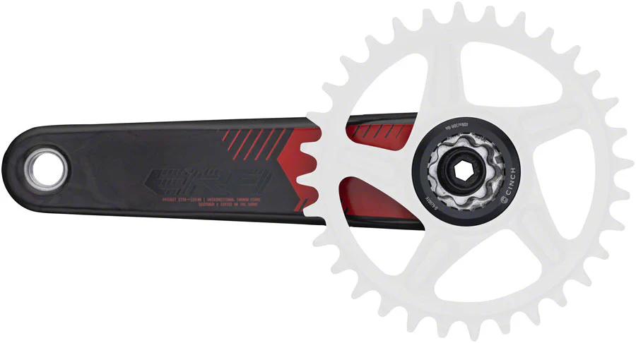 RaceFace ERA Crankset - 175mm Direct Mount 136mm Spindle CINCH Interface Carbon Red - Image 3