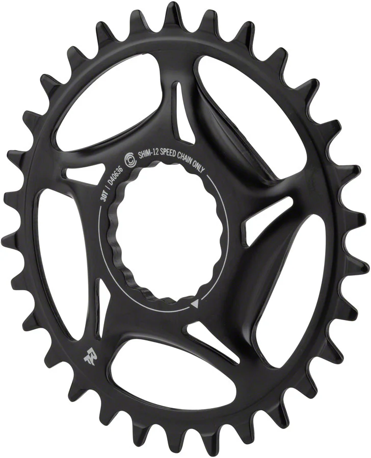 RaceFace Narrow Wide Direct Mount CINCH Steel Chainring - Shimano 12-Speed requires Hyperglide+ compatible chain 30t BLK - Image 2