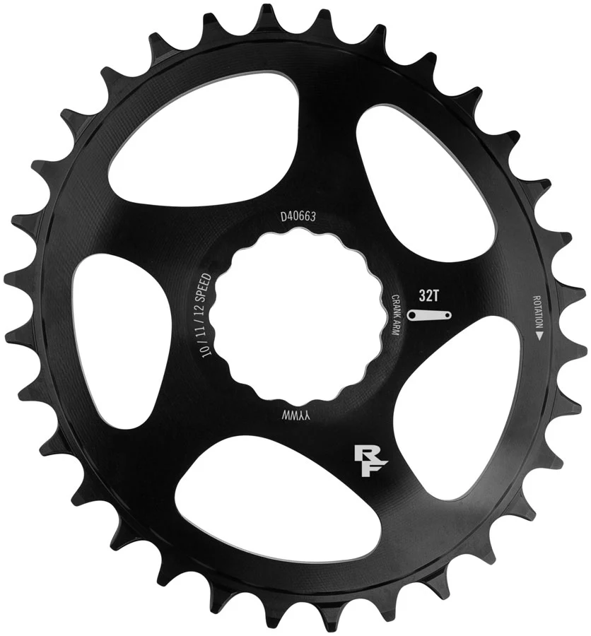 RaceFace Narrow Wide Oval Chainring: Direct Mount CINCH 28t Black - Image 2