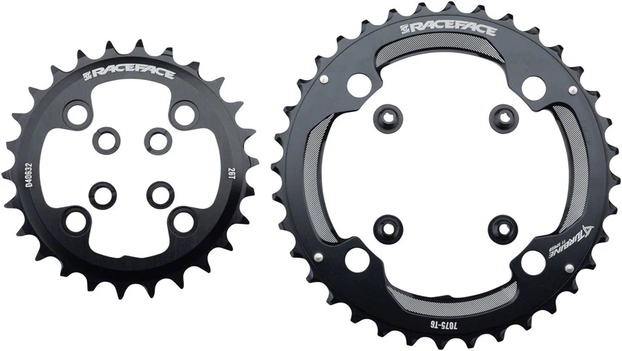 RaceFace Turbine 11-Speed Chainring: 64/104mm BCD 26/36t Black - Image 2