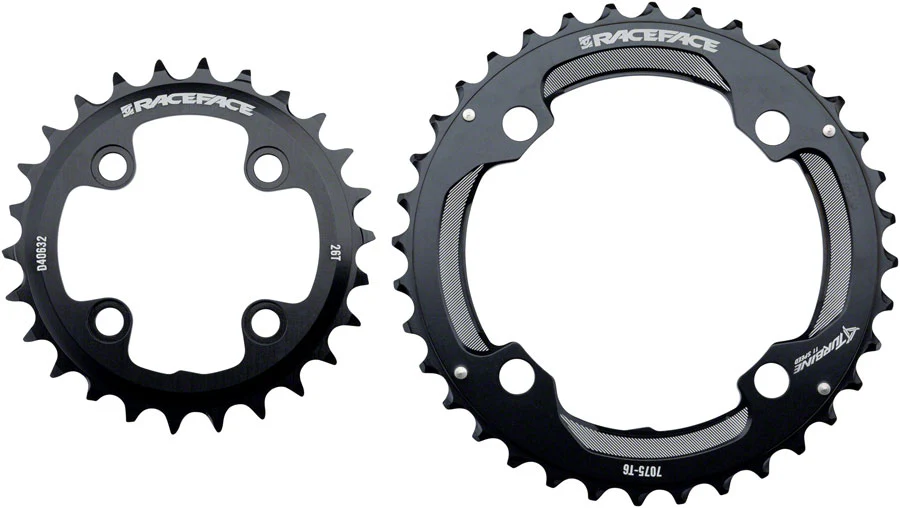 RaceFace Turbine 11-Speed Chainring: 64/104mm BCD 26/36t Black - Image 3