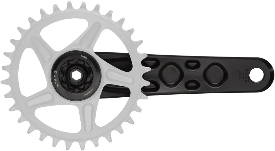 RaceFace Turbine Crankset - 165mm Direct Mount 143mm Spindle CINCH Interface 7050 Aluminum BLK - Image 4