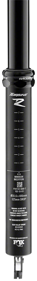 RaceFace Turbine R Dropper Seatpost - 31.6 125mm Travel Black - Image 3
