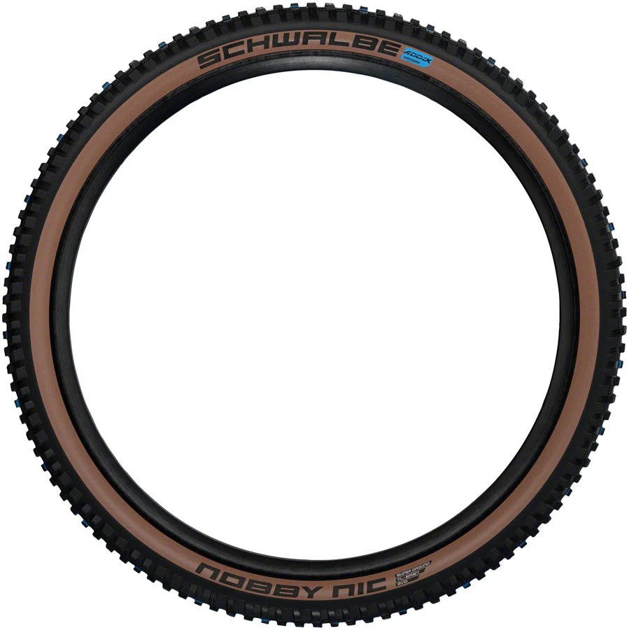 Schwalbe Nobby Nic Tire - 27.5 x 2.35 Tubeless Folding BLK/Bronze Evolution Line Super Ground Addix SpeedGrip - Image 2