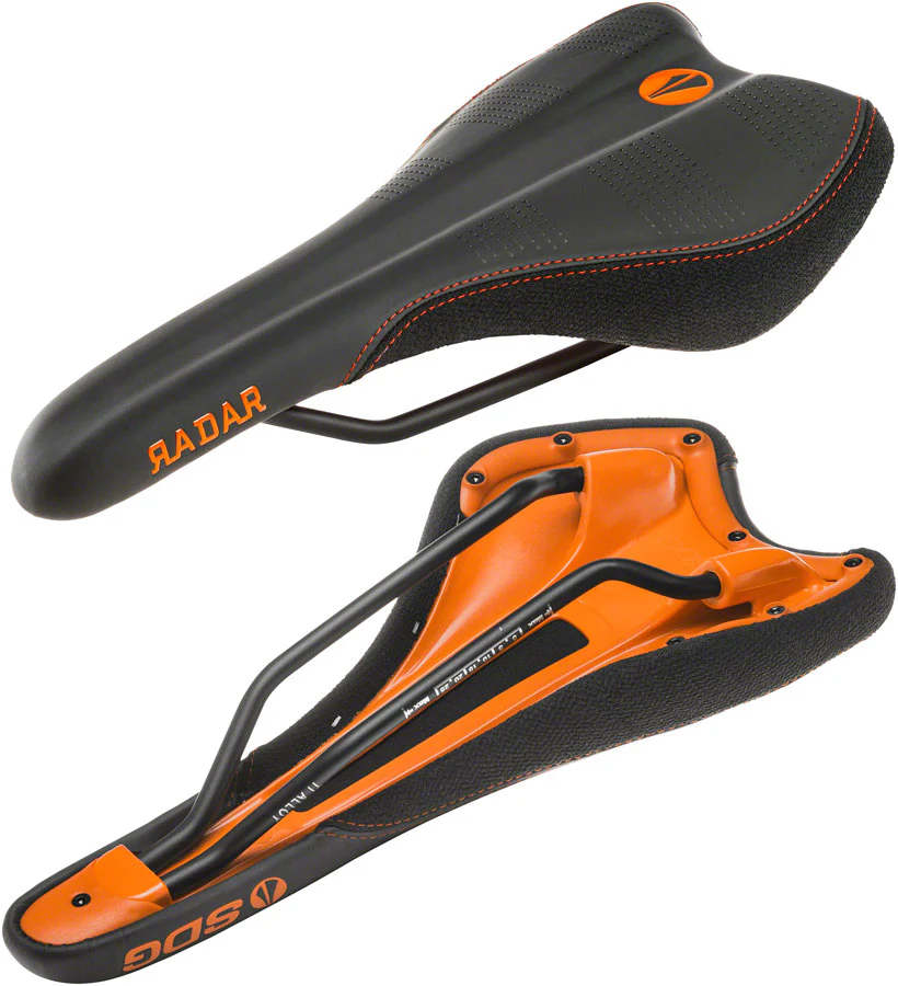SDG Radar Saddle - Titanium Alloy Black/Orange - Image 4