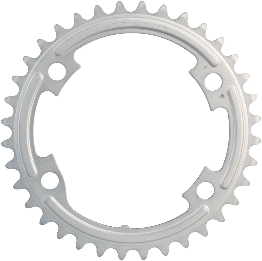 Shimano 105 FC-R7000 36t 4x110 bcd Asymmetric Chainring Silver - Image 2