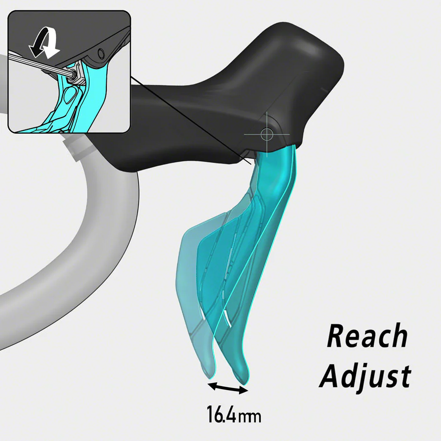 Shimano 105 ST-R7170-L Di2 Shift/Brake Lever - Left 2x Black - Image 3