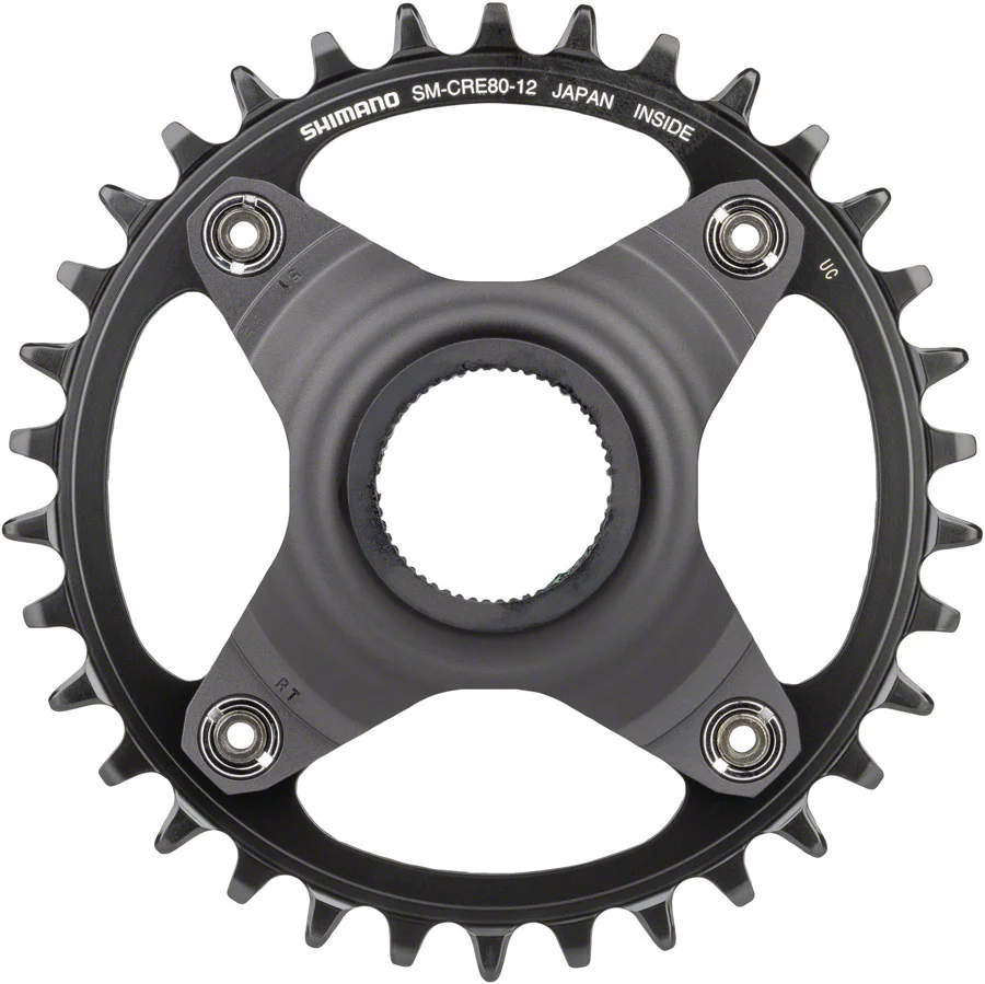 Shimano STEPS SM-CRE80-12-B Chainring - 34T Without Chainguard 55mm Chainline BLK - Image 2