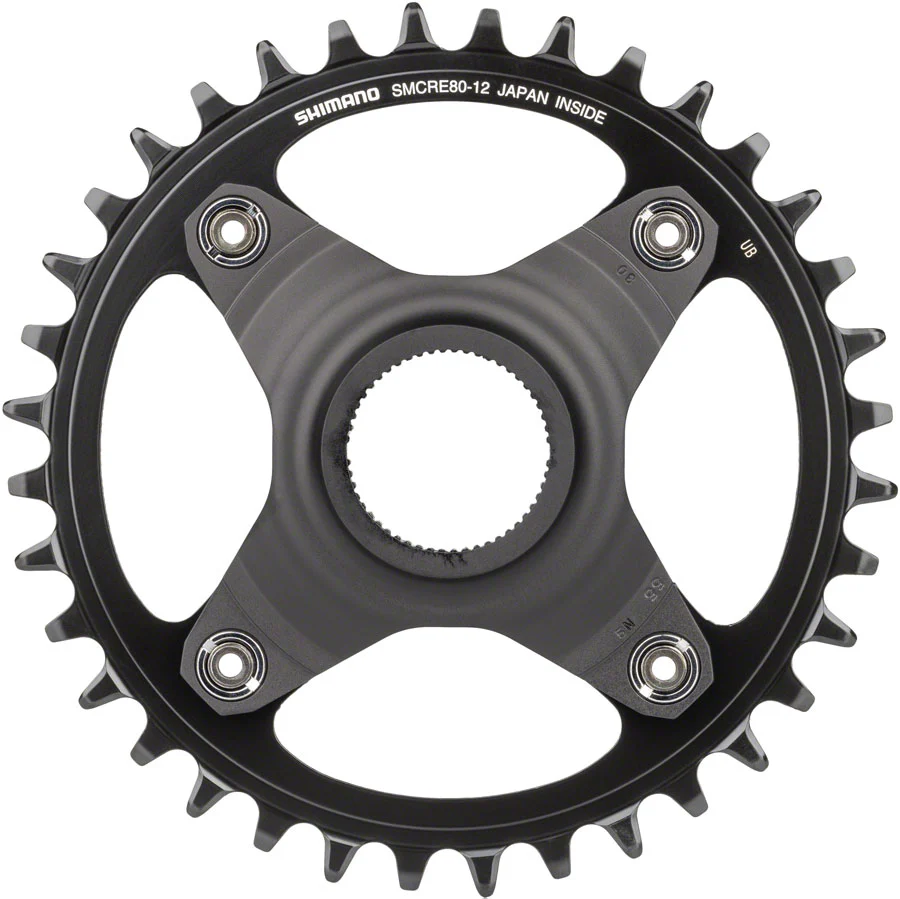 Shimano STEPS SM-CRE80-12-B Chainring - 36T Without Chainguard 55mm Chainline BLK - Image 2