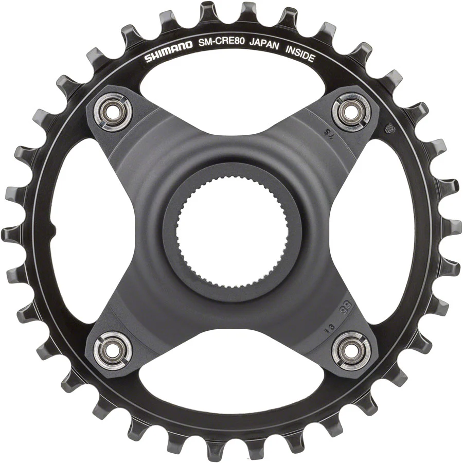Shimano STEPS SM-CRE80-B Chainring - 34T Without Chainguard 55mm Chainline BLK - Image 2