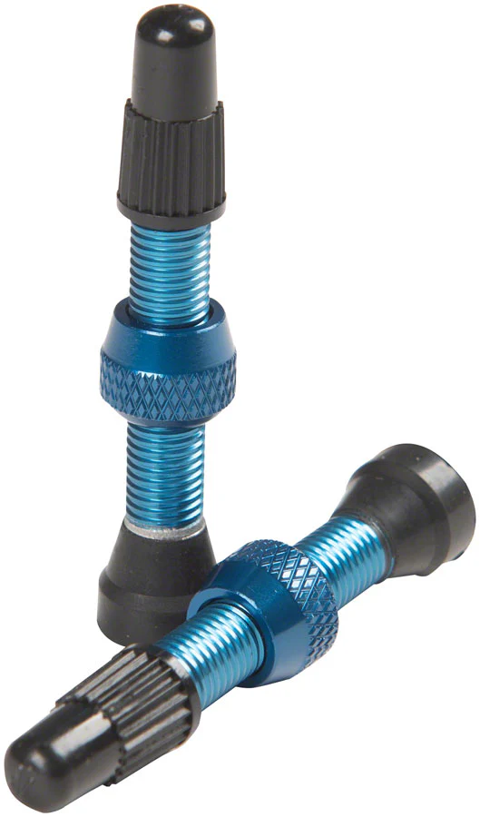 Stans Alloy Valve Stems - 35mm Pair Blue - Image 2
