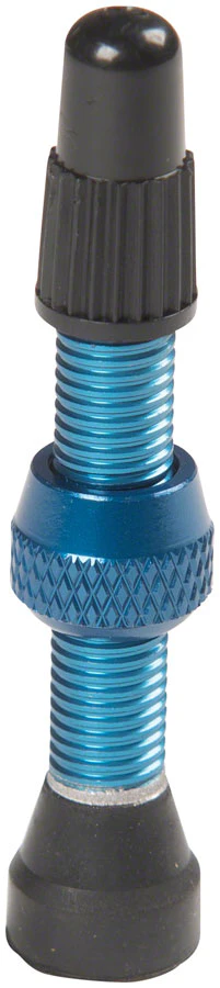 Stans Alloy Valve Stems - 35mm Pair Blue - Image 3