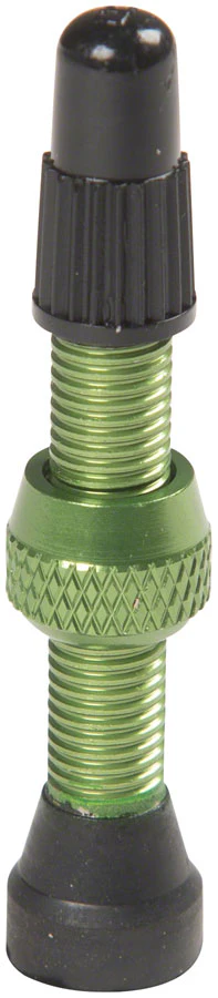 Stans Alloy Valve Stems - 35mm Pair Green - Image 3