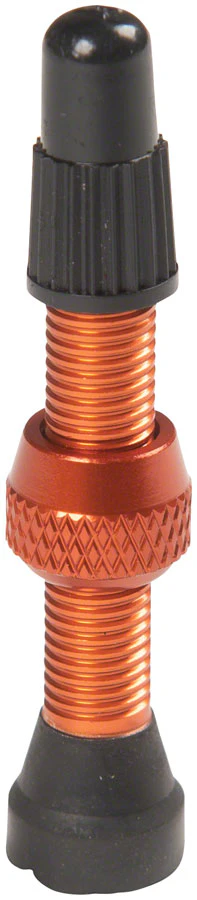 Stans Alloy Valve Stems - 35mm Pair Orange - Image 3