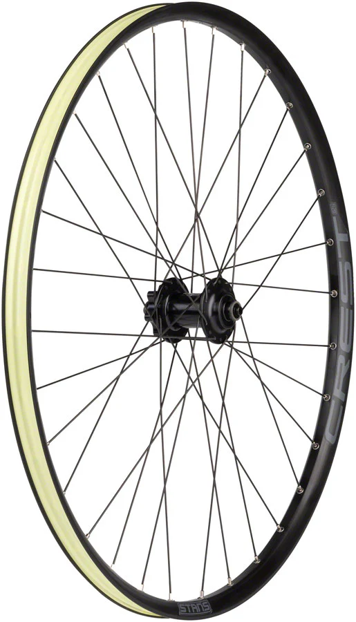 Stans Crest S2 Front Wheel - 27.5" QR x 100mm 6-Bolt Black - Image 2