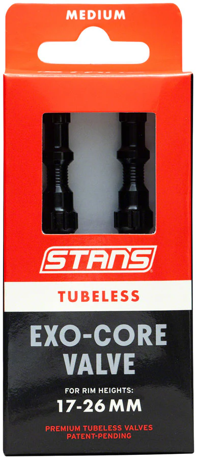 Stans Tubeless Exo-Core Valve Stems - Alloy Medium Black Pair - Image 3