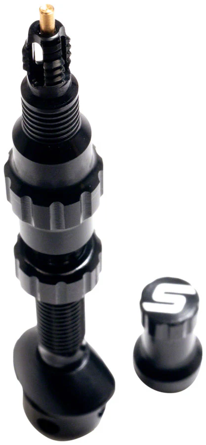 Stans Tubeless Exo-Core Valve Stems - Alloy Regular Black Pair - Image 2