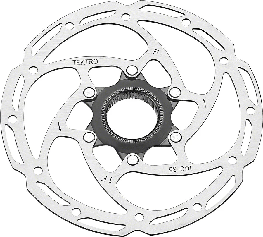 Tektro TR-35 Disc Brake Rotor - 160mm Center-Lock 1.8mm Thickness Silver - Image 2