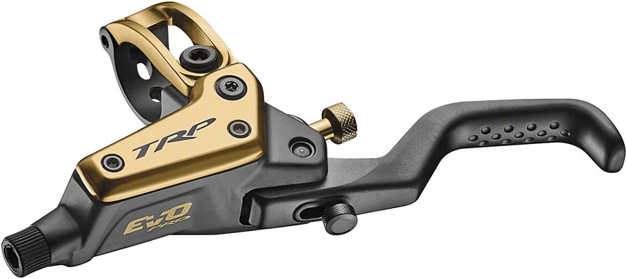 TRP EVO Pro HD-M9040 Disc Brake Lever - Left/Front Rear 1900mm Hose Post Mount 4-Piston Gold - Image 2