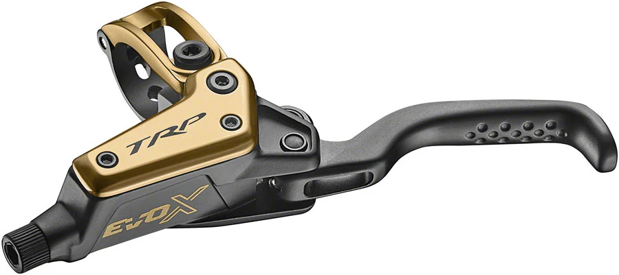 TRP EVO X HD-M9020 Disc Brake Lever - Left/Front Rear 1900mm Hose Post Mount 2-Piston Gold - Image 2