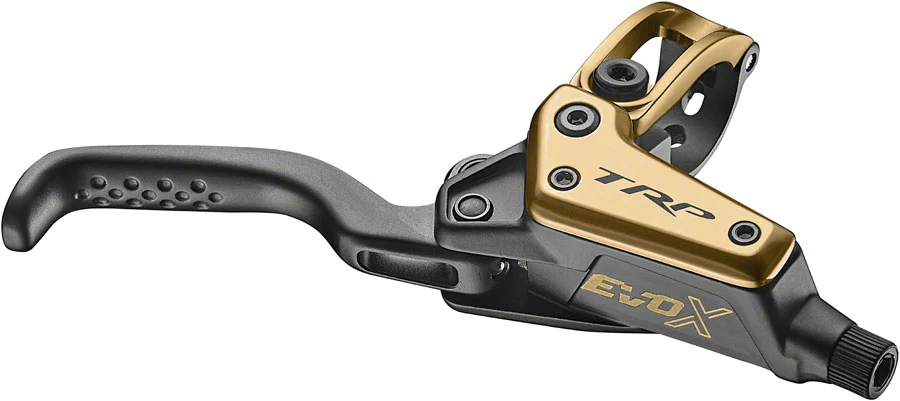 TRP EVO X HD-M9020 Disc Brake Lever - Right/Front Rear 1900mm Hose Post Mount 2-Piston Gold - Image 2