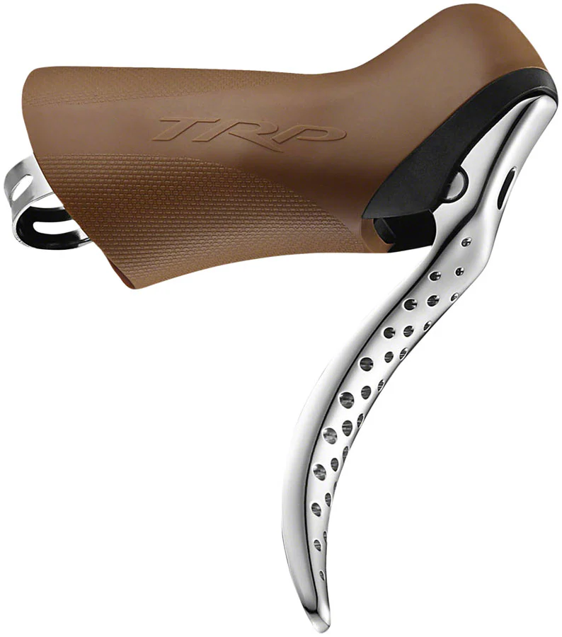 TRP Hylex RS Disc Brake Lever - Right Hand Lever Hydraulic Flat Mount Gum/Silver - Image 2
