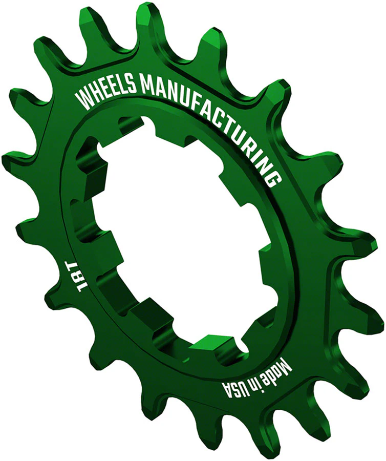 Wheels Manufacturing SOLO-SPEED Cog - 18t Fits SOLO-SPLINE SOLO-XD kits Green - Image 2