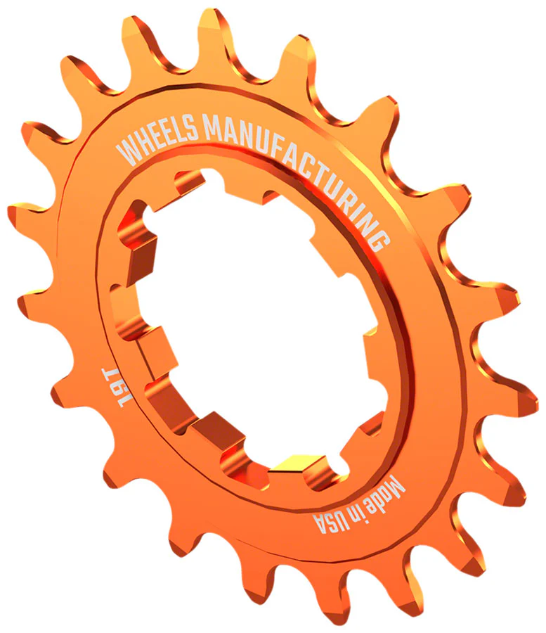 Wheels Manufacturing SOLO-SPEED Cog - 19t Fits SOLO-SPLINE SOLO-XD kits Orange - Image 2