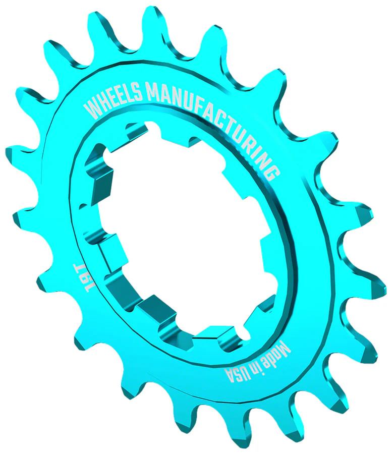 Wheels Manufacturing SOLO-SPEED Cog - 19t Fits SOLO-SPLINE SOLO-XD kits Teal - Image 2