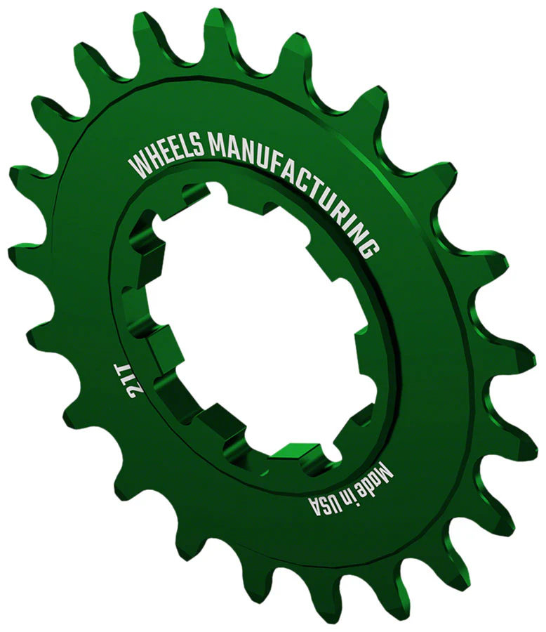 Wheels Manufacturing SOLO-SPEED Cog - 21t Fits SOLO-SPLINE SOLO-XD kits Green - Image 2