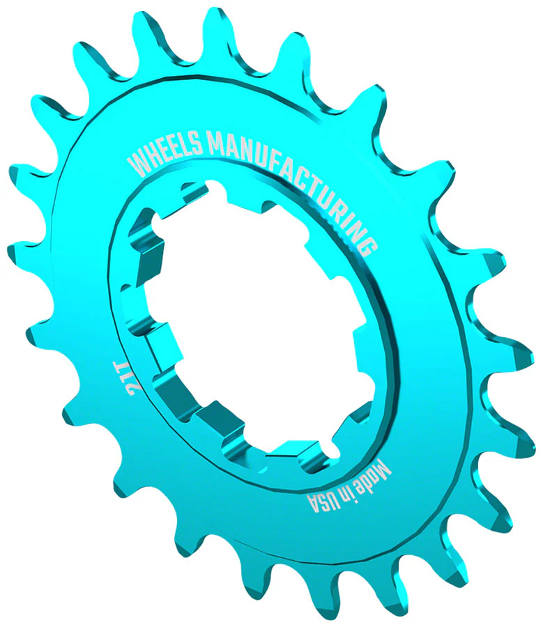 Wheels Manufacturing SOLO-SPEED Cog - 21t Fits SOLO-SPLINE SOLO-XD kits Teal - Image 2