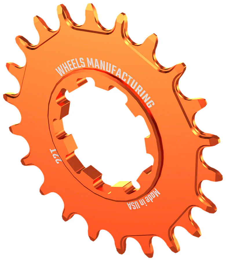Wheels Manufacturing SOLO-SPEED Cog - 22t Fits SOLO-SPLINE SOLO-XD kits Orange - Image 2