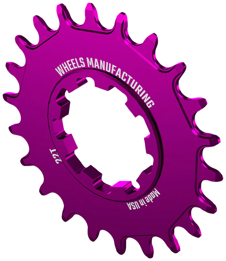 Wheels Manufacturing SOLO-SPEED Cog - 22t Fits SOLO-SPLINE SOLO-XD kits Purple - Image 2