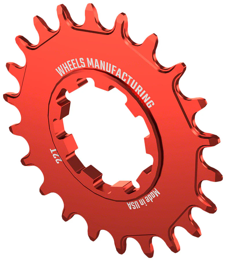 Wheels Manufacturing SOLO-SPEED Cog - 22t Fits SOLO-SPLINE SOLO-XD kits Red - Image 2