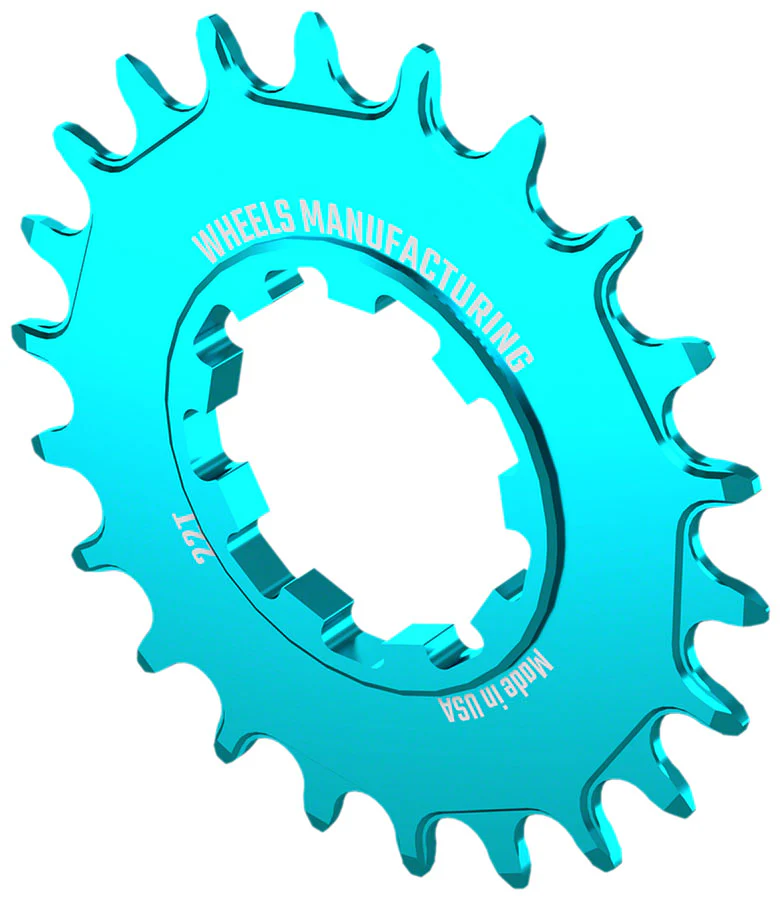 Wheels Manufacturing SOLO-SPEED Cog - 22t Fits SOLO-SPLINE SOLO-XD kits Teal - Image 2