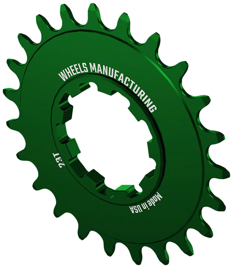 Wheels Manufacturing SOLO-SPEED Cog - 23t Fits SOLO-SPLINE SOLO-XD kits Green - Image 2