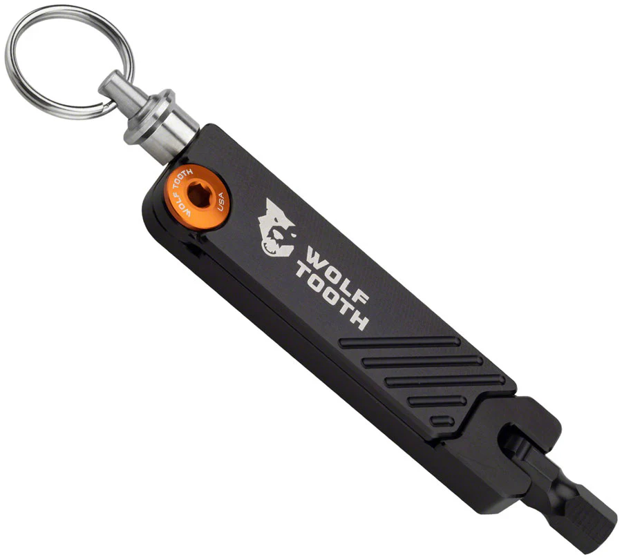 Wolf Tooth 6-Bit Hex Wrench Multi-Tool with Keyring - Orange - Image 3