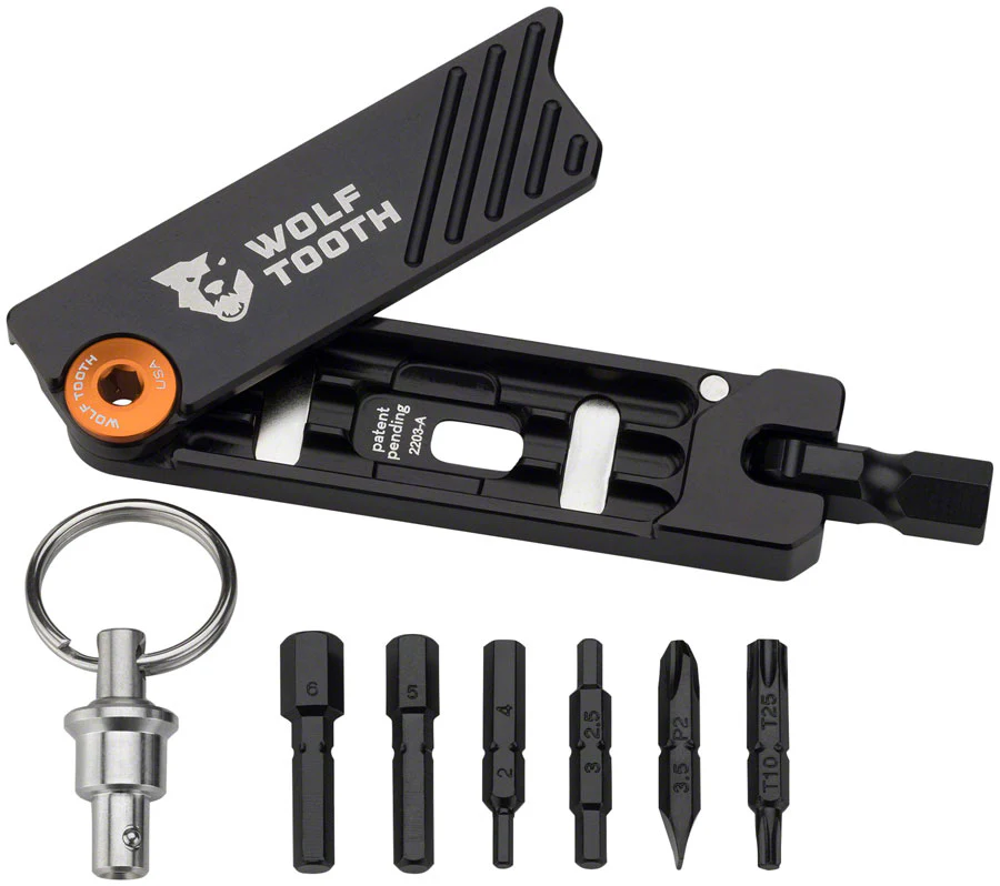 Wolf Tooth 6-Bit Hex Wrench Multi-Tool with Keyring - Purple - Image 2