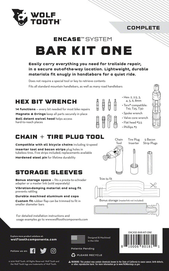 Wolf Tooth EnCase System Bar Kit One - Image 3