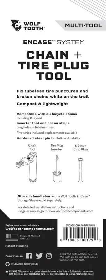 Wolf Tooth EnCase System Chain and Tire Plug Multi Tool - Image 4
