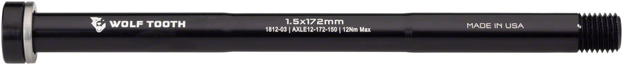 Wolf Tooth Rear Thru Axle - M12 1.5 x 172mm Black - Image 2